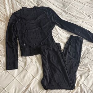 Black Two-Piece Cutout Lounge Set